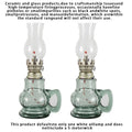 1/2 Pcs Retro Windproof Glass Lamp Mini Kerosene Oil Lamps with Handle for Indoor Use Emergency Lighting Christmas Wedding Decor