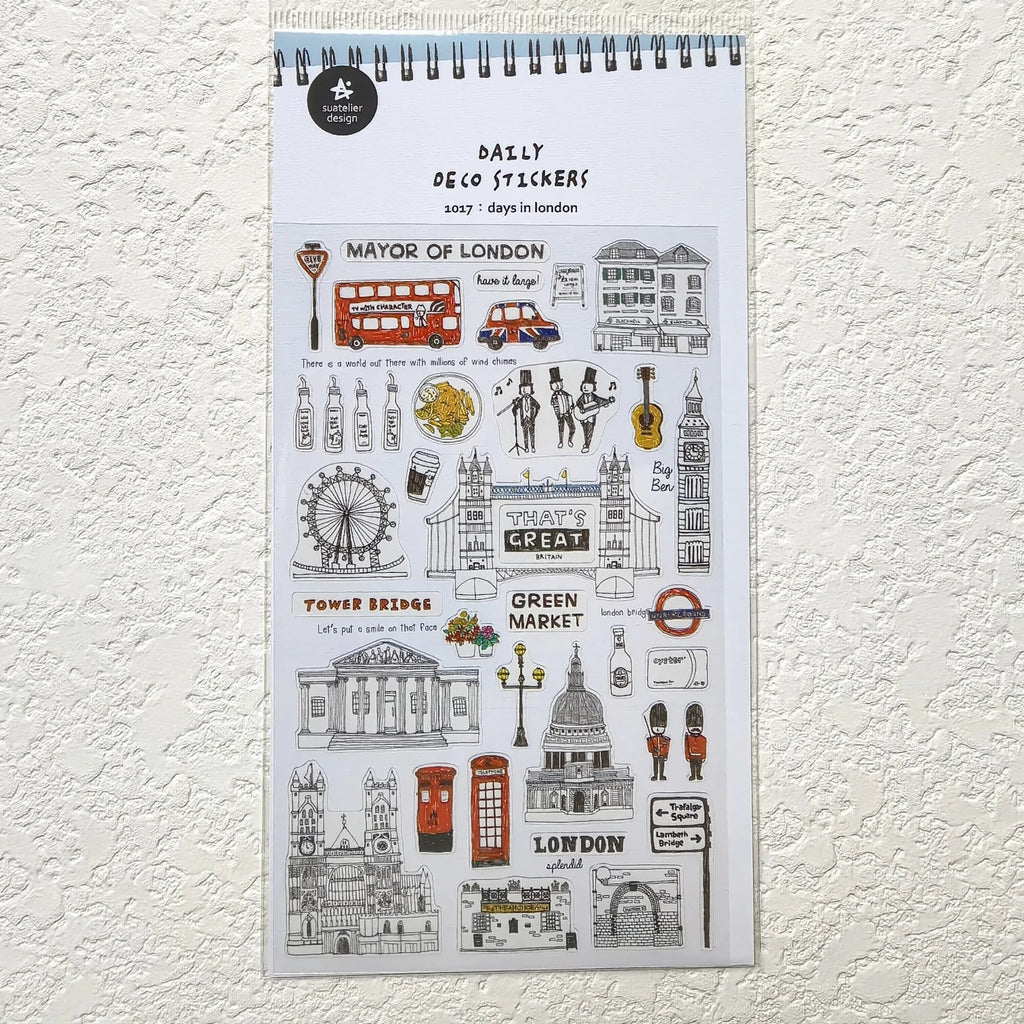 London Travel Sticker Set | PVC Scrapbook Decoration Kit