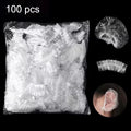 100pcs Transparent Disposable Earmuffs For Shower Waterproof Earplugs Plastic Earplugs For Hair Dye Shower Covers Ear Protectors