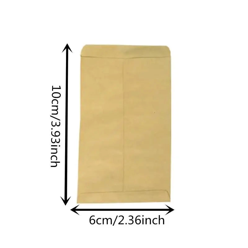 100pcs 6x10cm Kraft Paper Bag  Mini Envelope Gift Bags Candy Cookies Bags Seed Bag Breeding Paper Bag Holiday Party Supplies