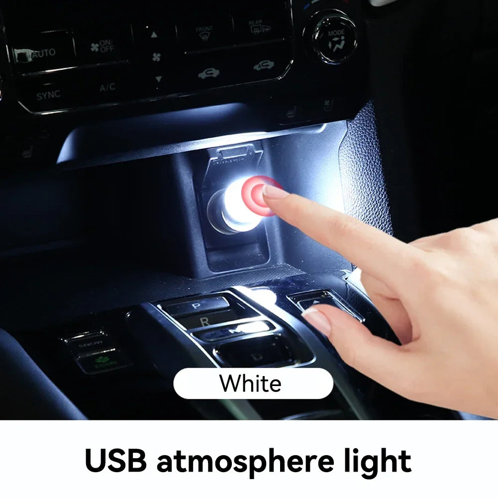 USB Car Atmosphere Light | LED Interior Touch Ambient Lamp with 8 Colors