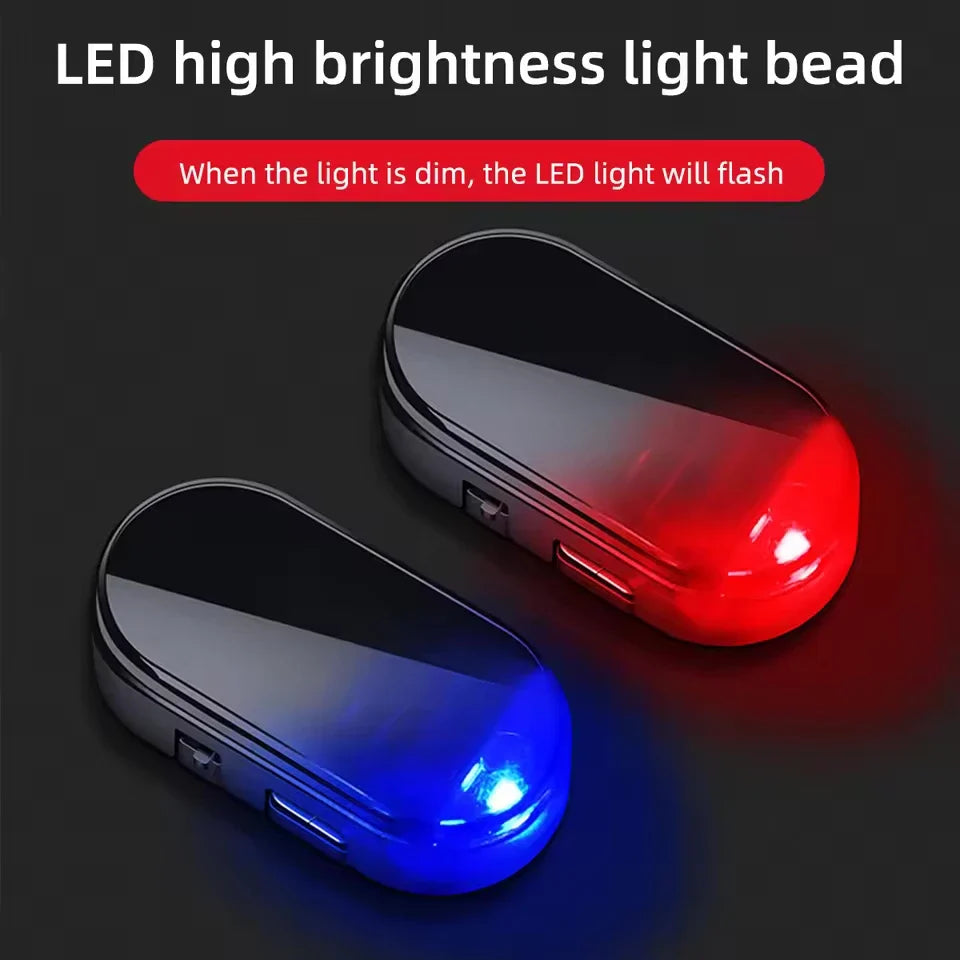 Solar Powered Fake Car Security Light | Simulated Dummy Alarm LED Warning Lamp