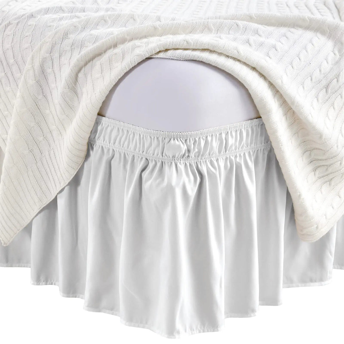 Elastic Bed Ruffles Bed Skirt Soft Comfortable Wrap Around Fade Resistant Bed Cover Without Surface Couvre Lit Bed Protector