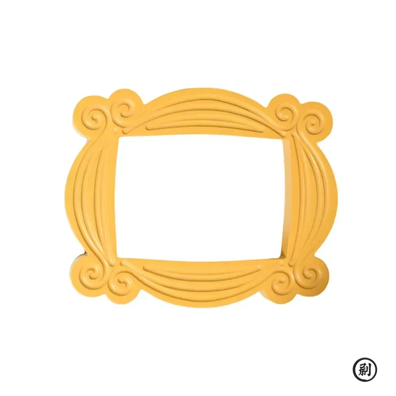 Yellow Door Shape Photo Frame – Handmade Collectible Cartoon Home Decor, Cosplay Prop, Wall Hanging Display