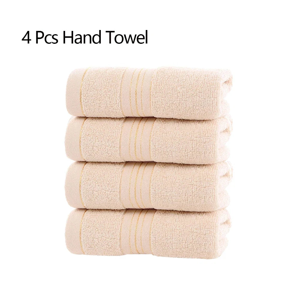 1/2/4 Pcs Cotton Class A Thickened Absorbent Jacquard Polyester-cotton Skin-friendly Face Towel Pure Cotton Towel Adult Towel
