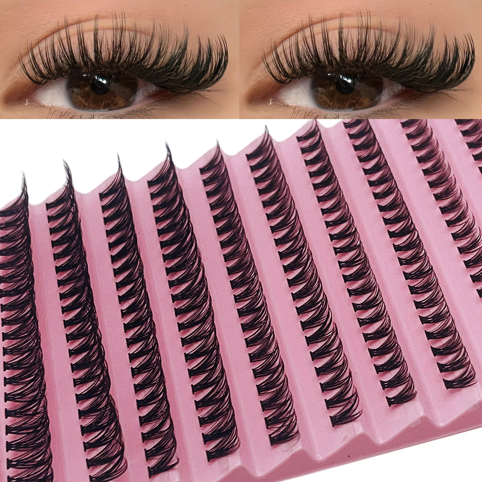 Individual Lashes 8-16mm 200pcs Cluster Lashes | Natural Look Mixed Tray for DIY Eyelash Extension
