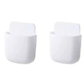 1/2Pcs Wall Mounted Storage Box Household Living Room Conditioner Remote Control Bedside Phone Storage Holder Organizer Shelf