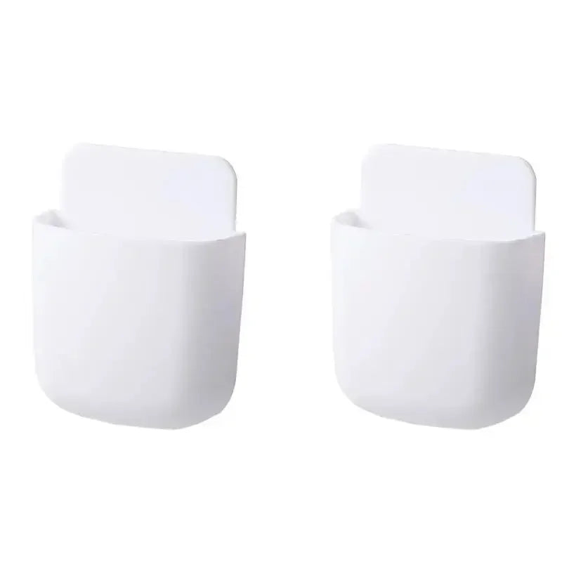 1/2Pcs Wall Mounted Storage Box Household Living Room Conditioner Remote Control Bedside Phone Storage Holder Organizer Shelf