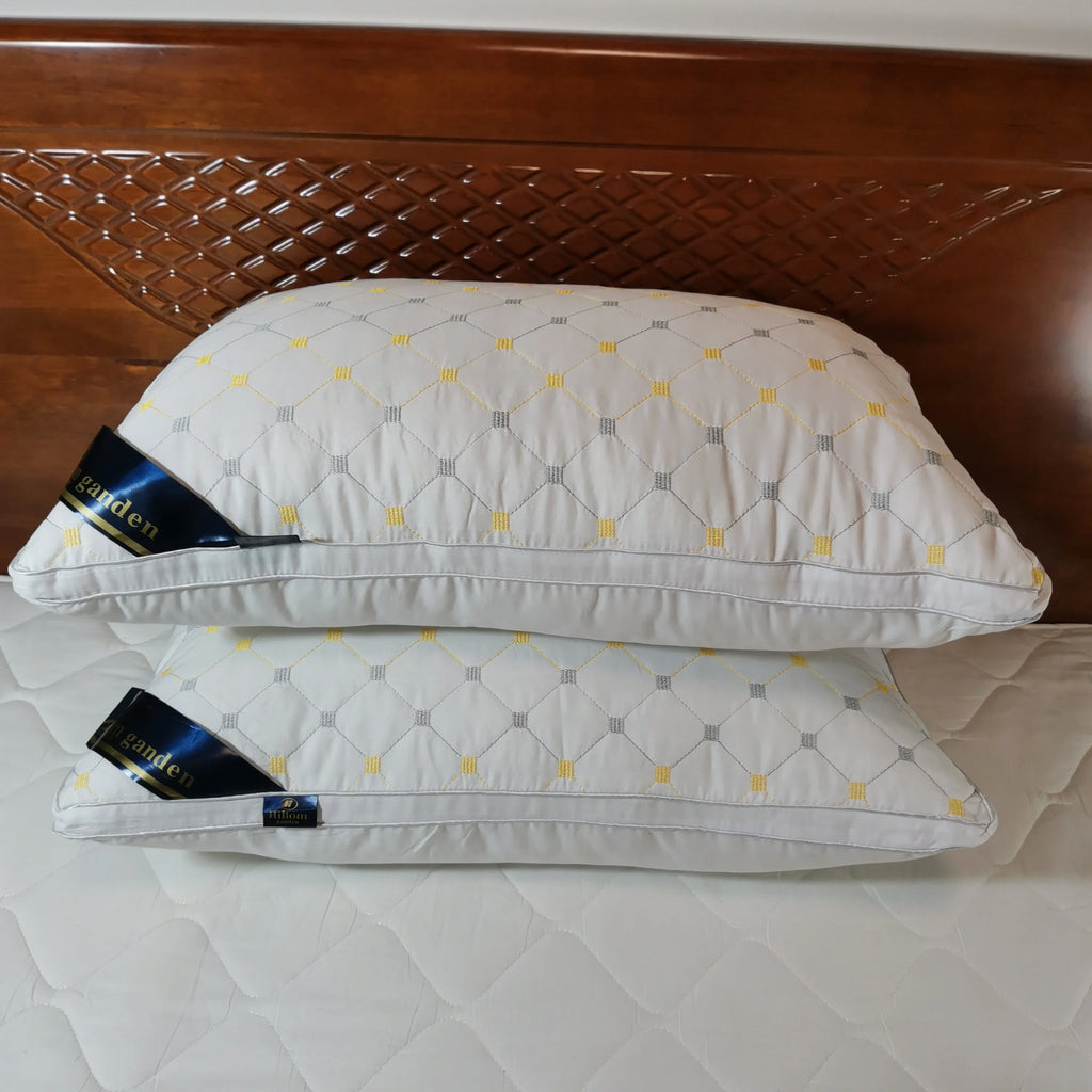 Polyester Pillow Insert for Adults - Hotel & Home Use, Soft White Rectangular Bedding Core, Durable Pillow for Dorm & Household