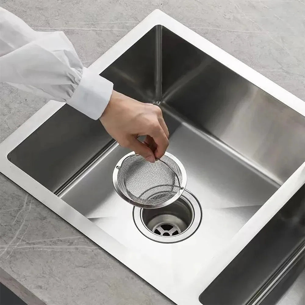 Stainless Steel Bathtub Hair Catcher Stopper Shower Drain Hole Filter With Handle Metal Sink Strainer Floor Drain For Kitchen