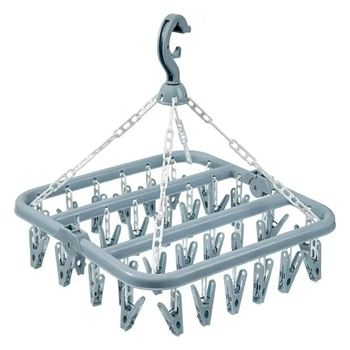 1/3PCS Foldable Drip Hanger with 32 Clips - Plastic Hanging Drying Rack for Clothes Underwear Socks Suitable for Bedroom Balcony