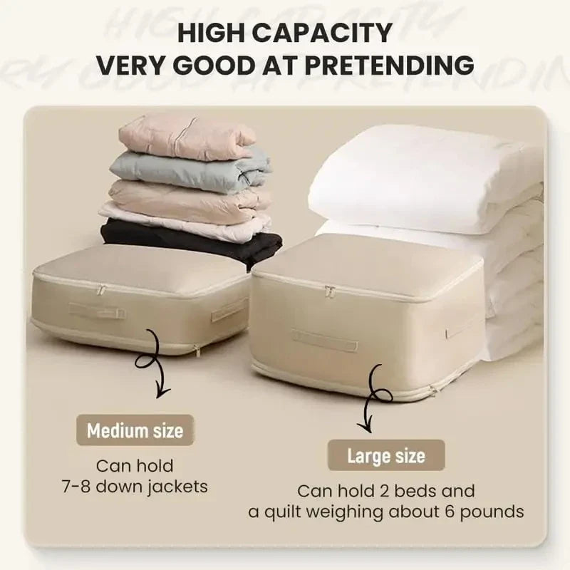 Material Compression Packing Cube Dustproof Foldable Compressed Storage Bag Large Capacity Moisture-proof