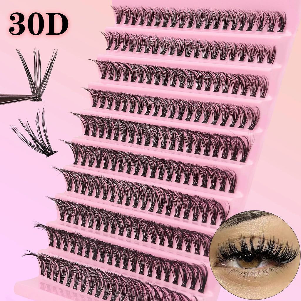 200pcs 30D Cluster False Eyelashes Set | DIY Eyelash Extensions