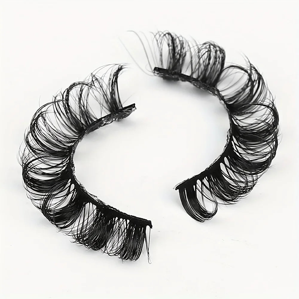 10 Pairs Russian Strip Lashes DD Curl | Fluffy Wispy Faux Mink Eyelashes Pack
