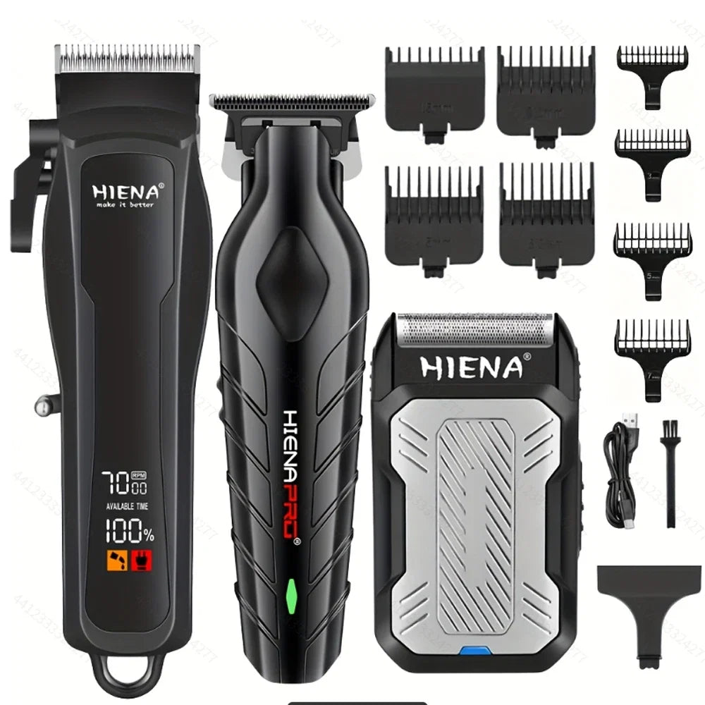 Hair Clipper Electric Professional Combo Kits Hair Trimmer Set For Men Rechargeable Cordless Haircut Machine for Barber