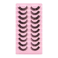 10Pairs 3D Mink Lashes Russian Strip Lash | Dramatic False Eyelashes for Full Volume Look