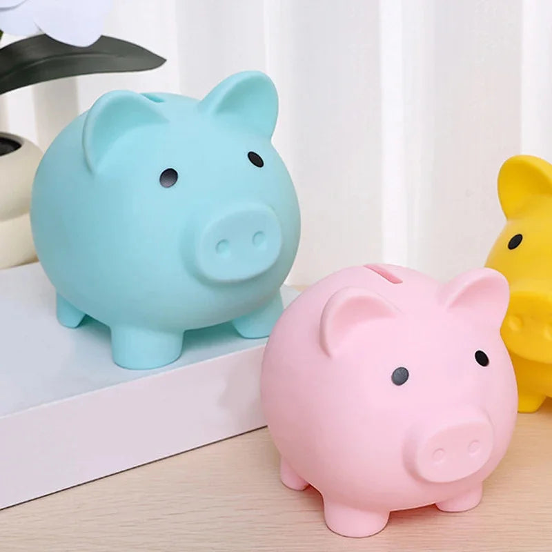Adorable Piggy Bank Savings Jar Silicone Unbreakable Children's Money Box Boys & Girls Money-Saving Home Decor