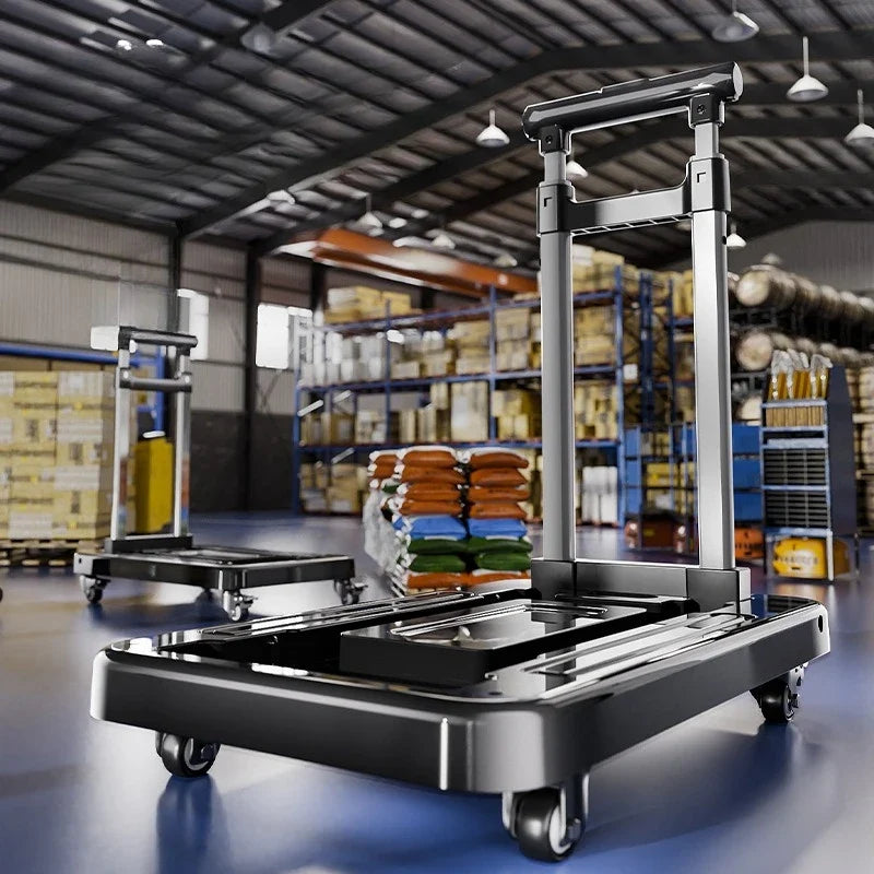 Folding Collapsible Garden Cart Portable Heavy Duty Utility Wagon Shopping Luggage Trolley Hand Truck Home Yard Outdoor Wagon