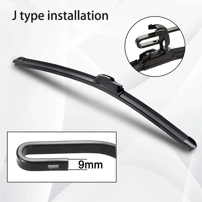 For Nissan Micra K12 2002-2010 Car Wiper U-type Soft Rubber Boneless Wiper HD Quiet Durable Automotive Wiper 21"+18"