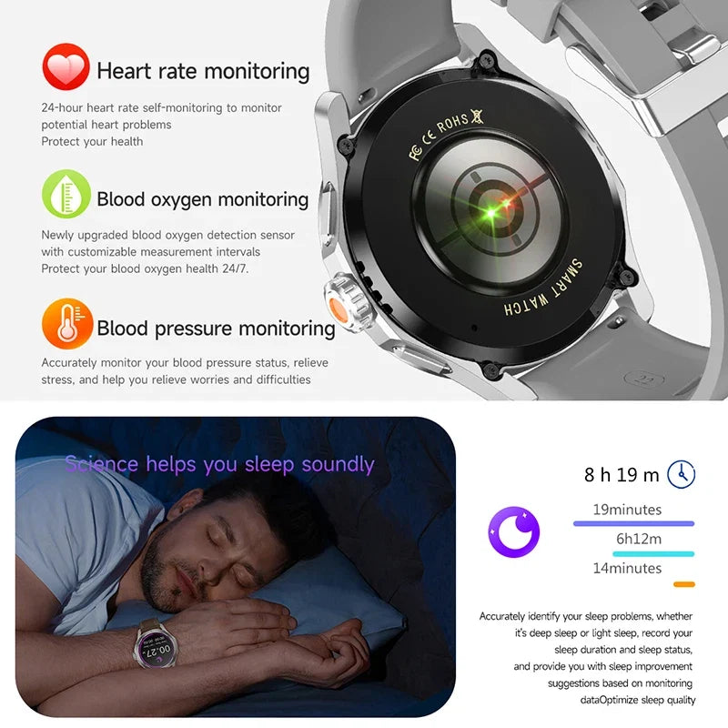Original S4 Ultra Smart Watch Men  AMOLED Outdoor Sport NFC GPS Track Heart Rate Waterproof Bluetooth Call Smart watch 2025 New