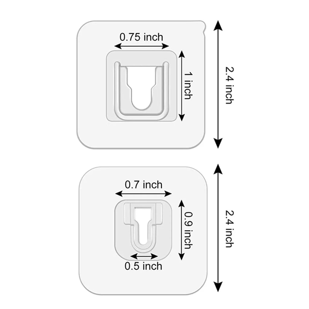 10/20 Pairs Strong Sticky Hung Double Sided Patch Hook Buckle Transparent Adhesive Wall Hooks Cup Sucker