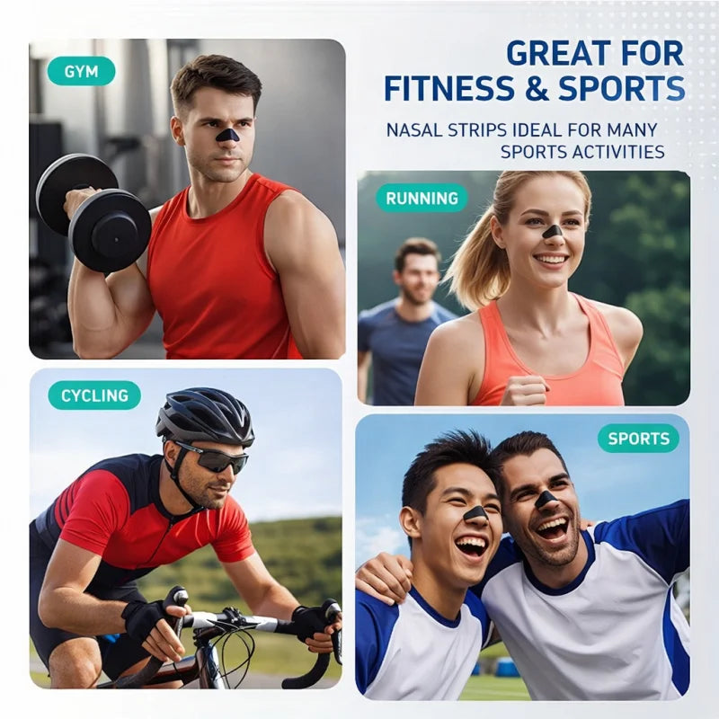 Breathable Sports Nose Strips | 30 Pack for Better Breathing and Restful Sleep
