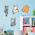 1 Set Cute Cartoon Cat Wall Sticker | Self-adhesive Reusable Decor for Bedroom and Dorm
