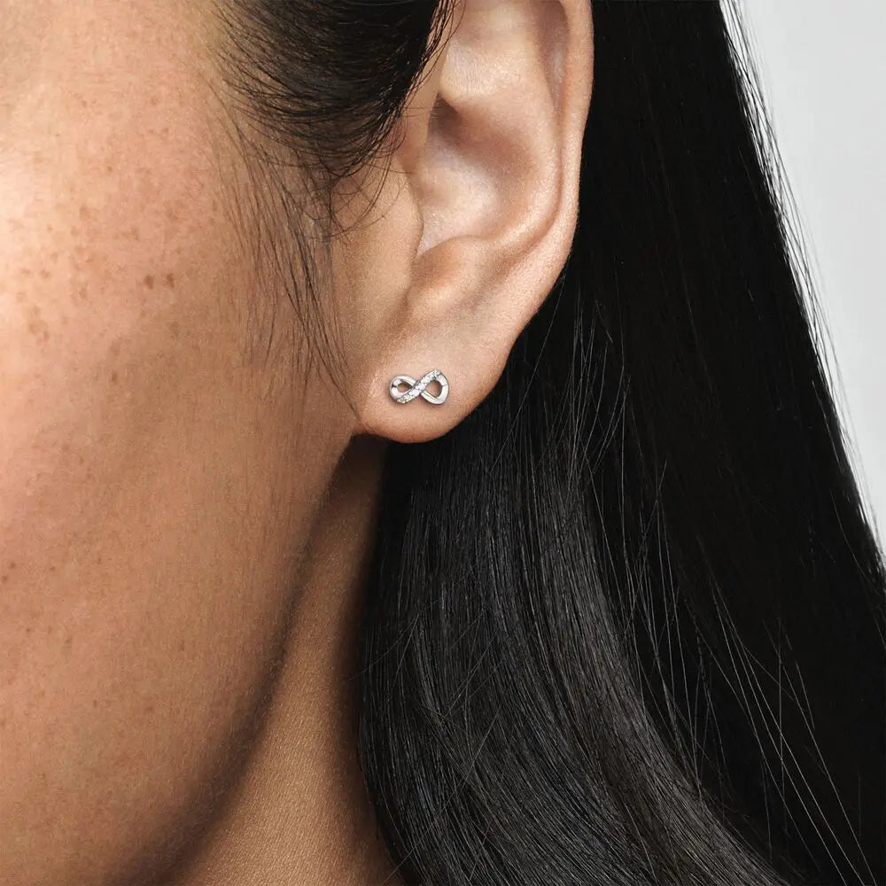 Double Hoop Family Tree Crown Earrings | 925 Sterling Silver Studs