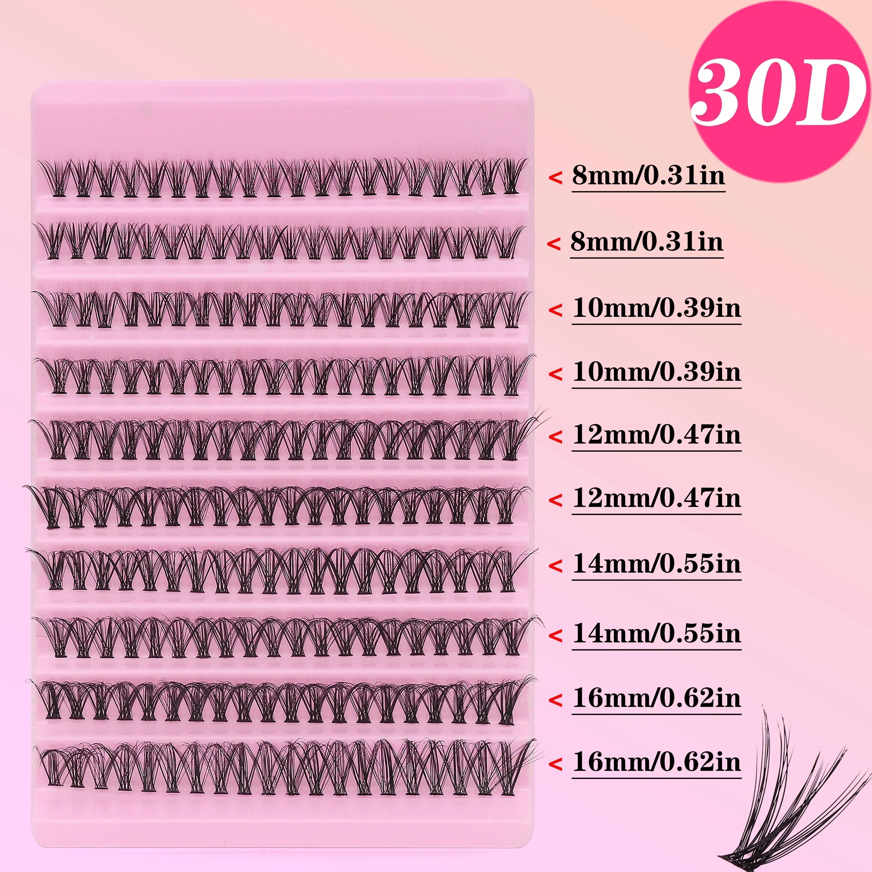 200pcs 30D Cluster False Eyelashes Set | DIY Eyelash Extensions