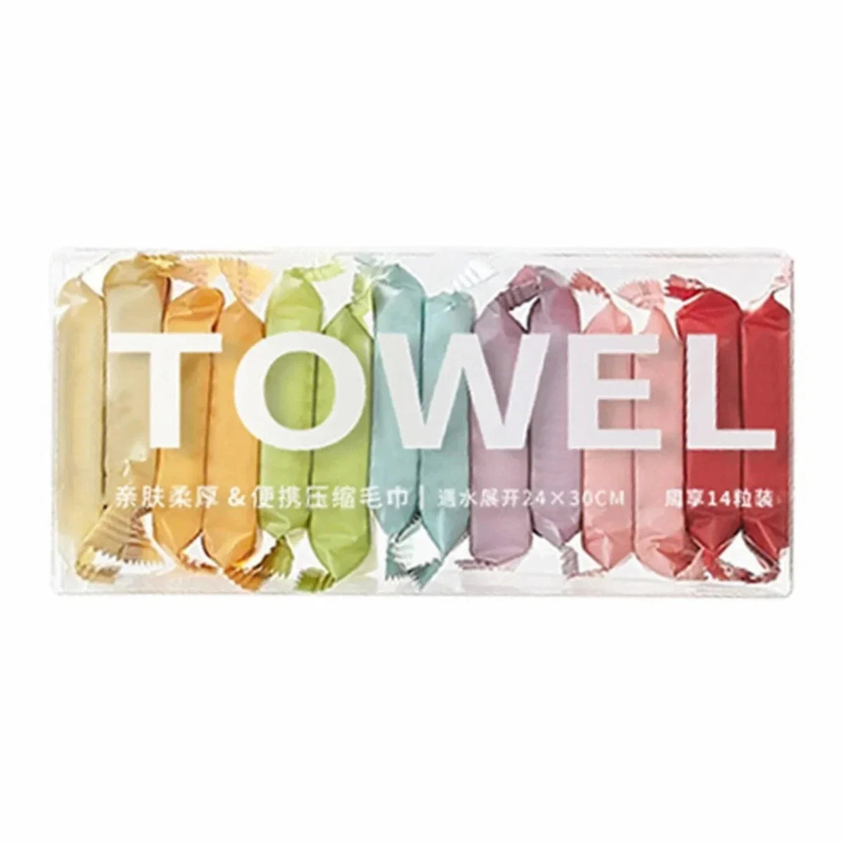 14pcs/box Disposable Washcloth Portable Travel Towel Thickened Compressed Face Towel Disposable Washcloth