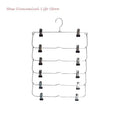 4/6-Tier Skirt Pants Shorts Hangers with Adjustable Clips Space Saving No Slip 12 Clothing Storage Metal Rack