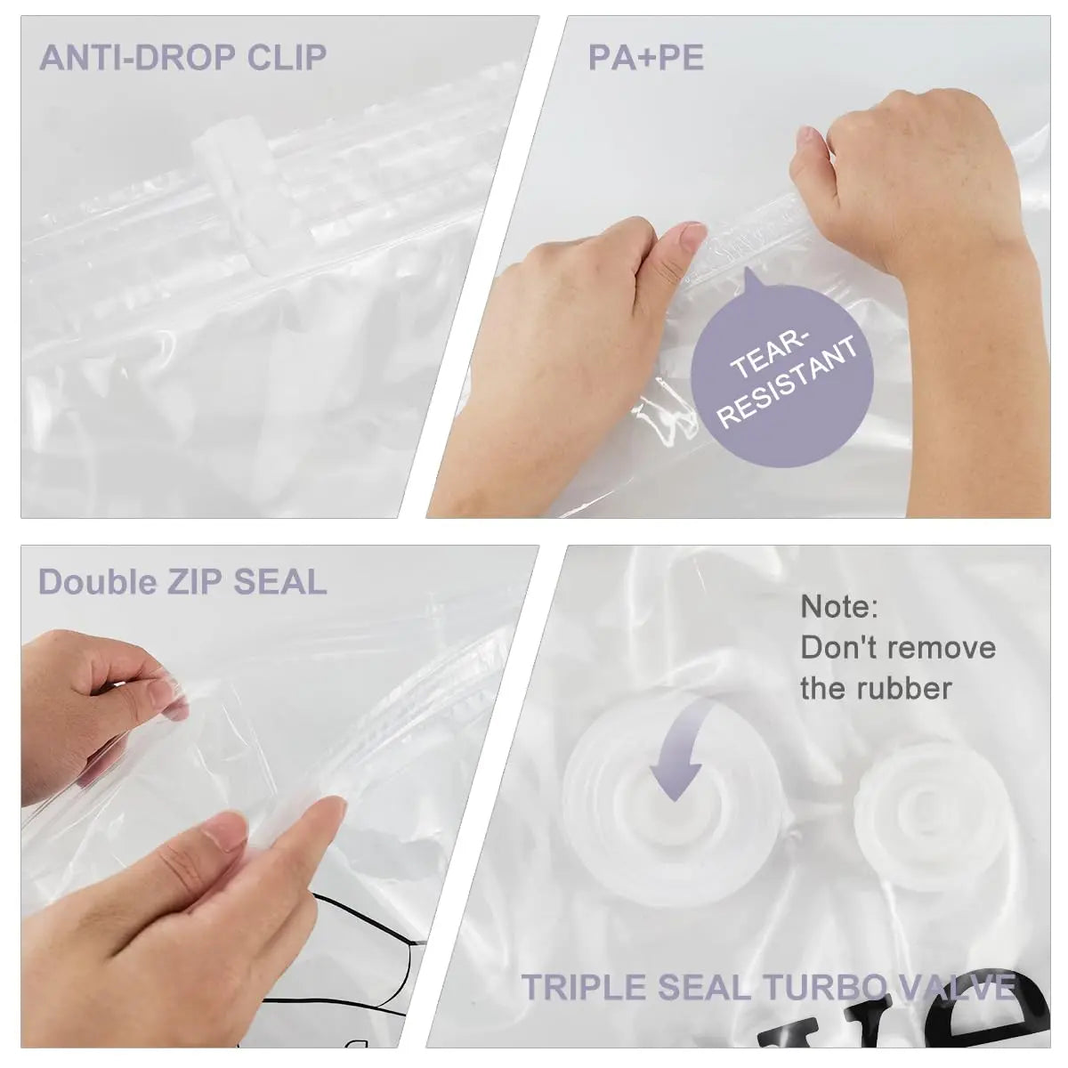 Hanging Vacuum Space Saver Bags Closet Organizer Storage Bags, Vacuum Seal Clear Bags for Clothes, Suits, Dress Or Jacke