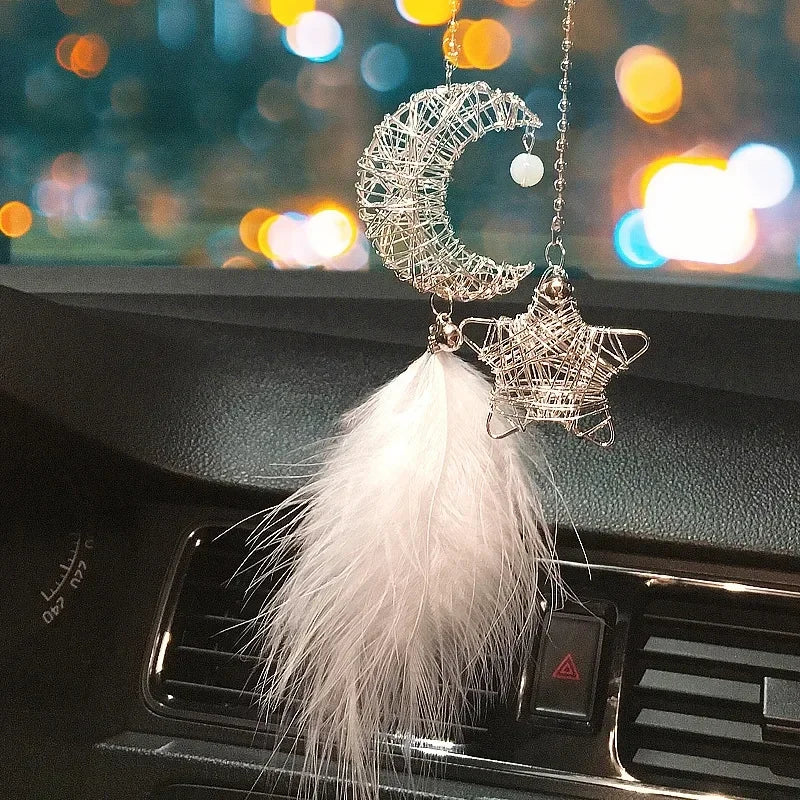 1/2pcs Car Interior Accessories Dream Catcher Multi Color Car Interior Rearview Mirror Hangings Lucky Car Ornament Decor