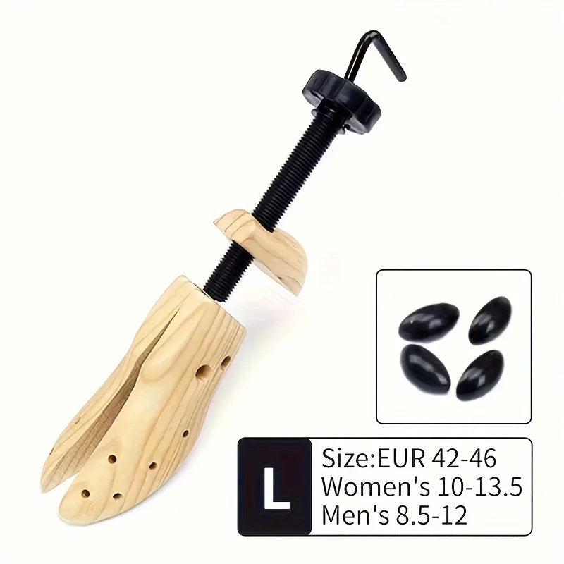 1/2Pc Shoe Stretcher Women and Men's Shoe Widener - Wooden Expander for Wide Feet, Bunions or Calluses Wooden Shoe Stretcher