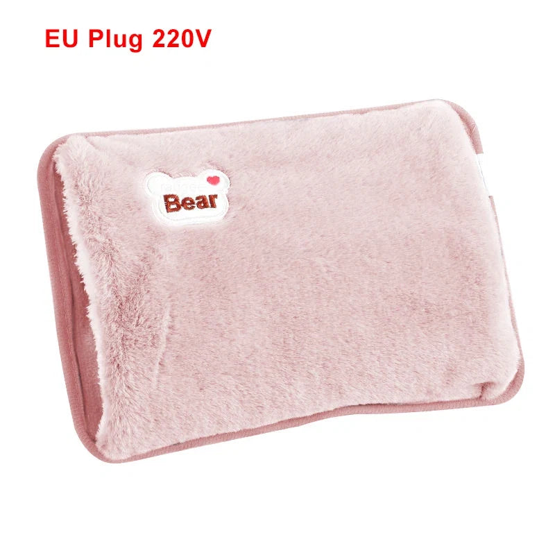 Electric Hand Warmer Portable Heated Gloves USB Warming Plush Hot Water Bottle Heating Water Bags Warm Hand Pocket for Winter