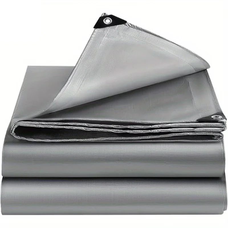 Thickened Sunshade Tarpaulin Truck Outdoor Sunscreen Tarpaulin Waterproof Double Silver Thickened Sunshade Cloth Rainproof Cloth