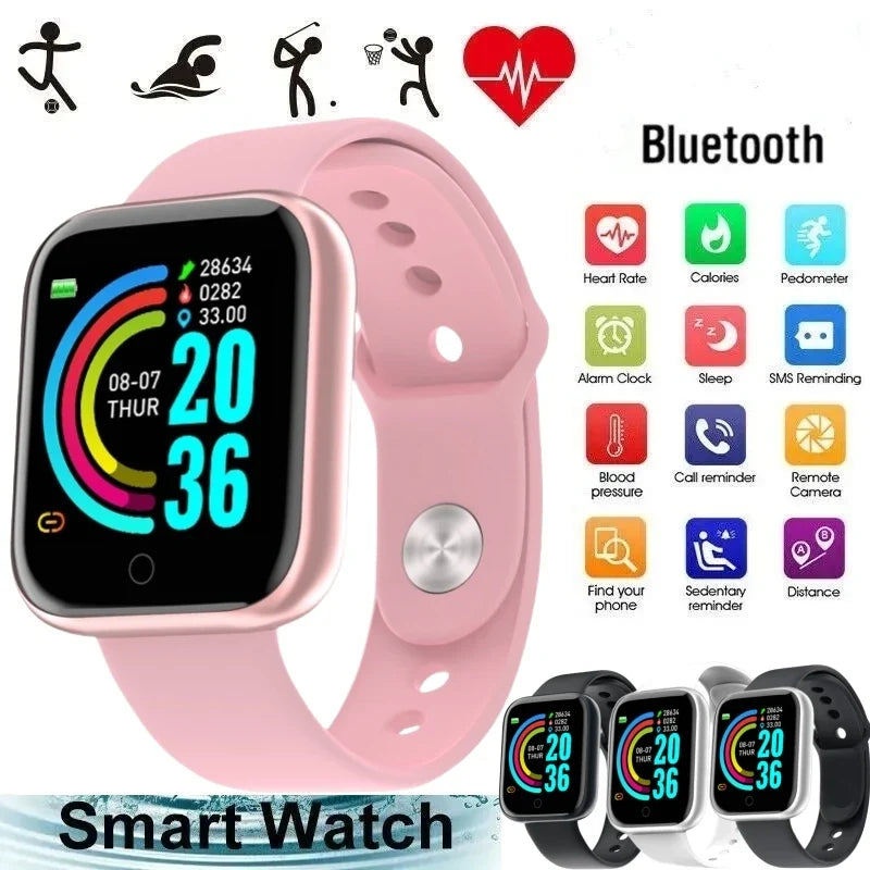 Fitness Smart Watch for Women and Men | Bluetooth Music Control Heart Rate Monitor Y68