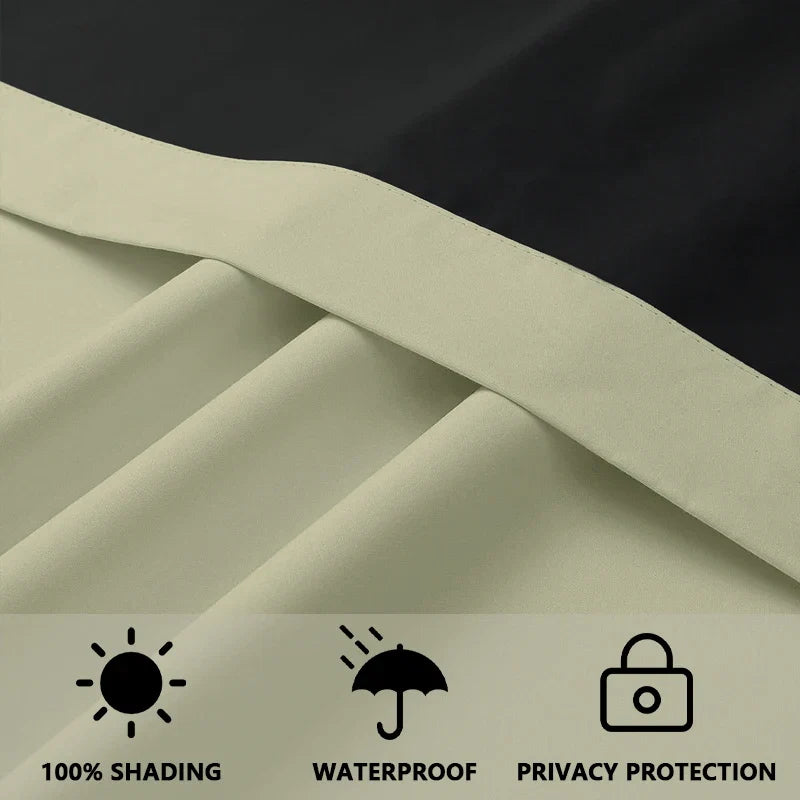 High Shade Waterproof Heat Insulation Indoor Outdoor Curtains Door Curtains Decoration Home Garden