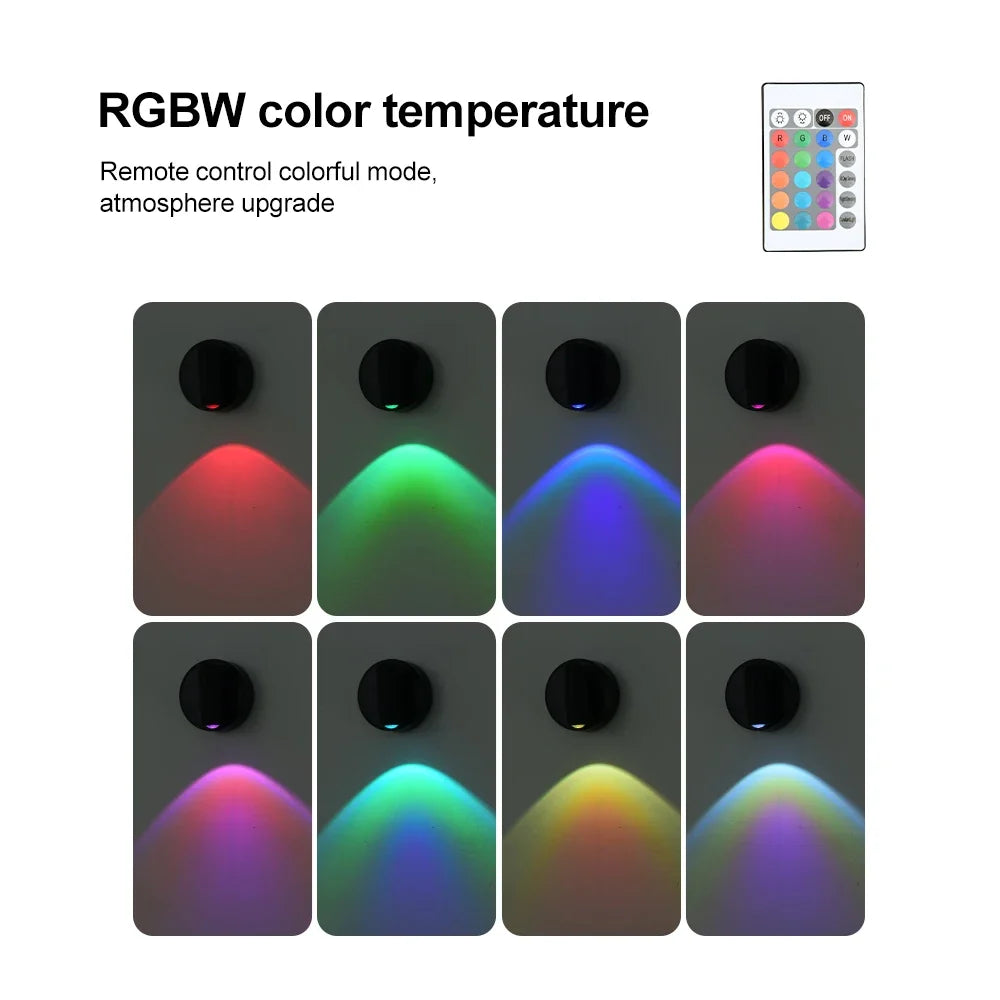 RGB Night Light | Magnetic Base USB Rechargeable LED Wall Lamp with Touch Switch