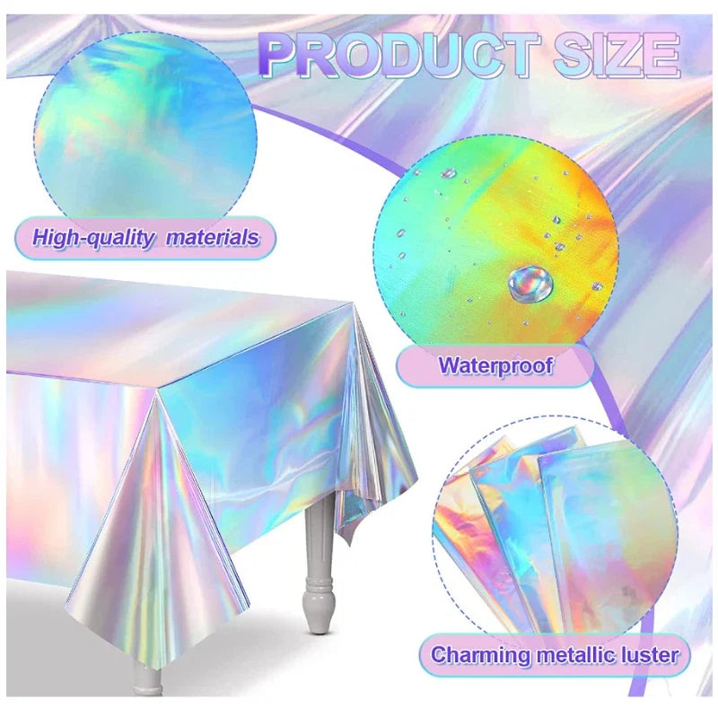 New Laser Tablecloth Scene Decoration Layout Props One-time Plain Laser Tablecloth