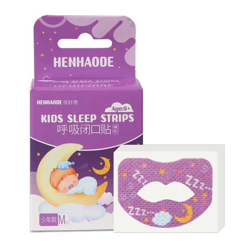 30 PCS Kids Cartoon Breathing Correction Patches | Anti-Snoring Mouth Tape for Children