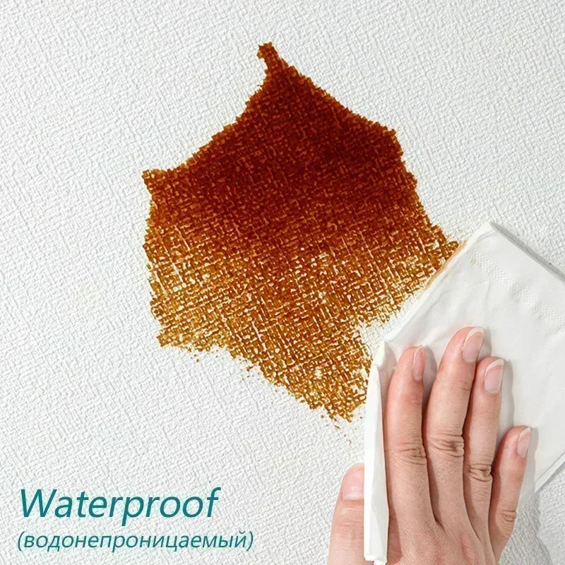 Self-Adhesive 3D Linen Foam Wall Sticker PVC Moisture-proof Wallpaper for Living Room Bedroom Bathroom dormitory Home Decoration