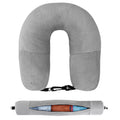 Travel Neck Pillow with Fillable Clothing U-Shaped Pillowcase, Extra Storage Bag, Velvet Neck Pillow Cover for Airplane Travel