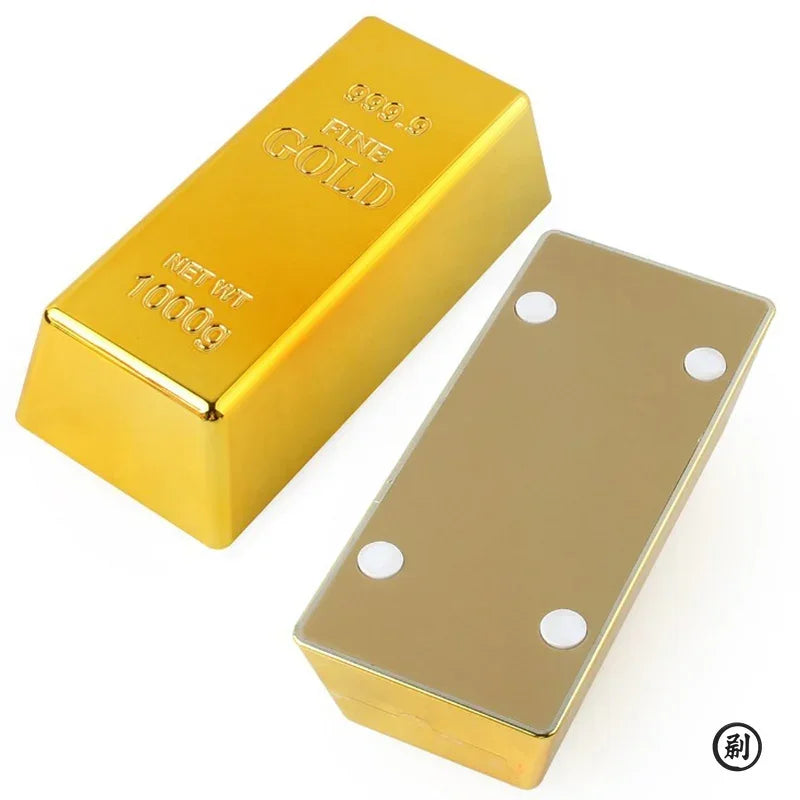 Fake Gold Bar Plastic Golden Paperweight Home Decor Bullion Simulation Decoration Crafts Creative Brick Toy Shop