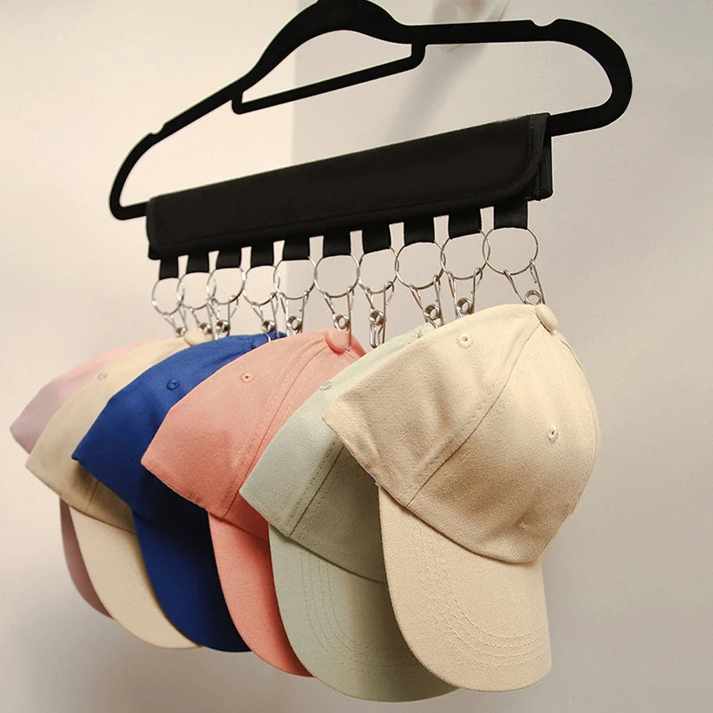10-Clip Multifunctional Coat And Hat Clip Self-Adhesive Portable Home Perforation-Free Velcro Storage Clothes