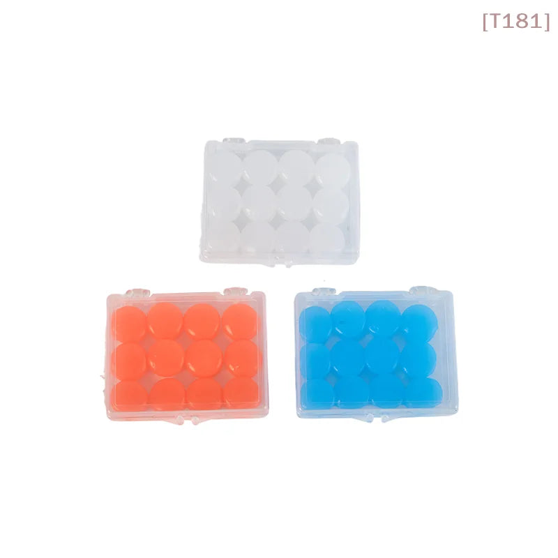 Moldable Silicone Ear Plugs | 12 Pack Reusable Noise Reduction for Sleep and Swimming