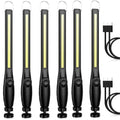 1-10PCS COB LED Flashlight Magnetic Work Light USB Rechargeable Torch Portable Lantern Inspection Light Camping Car Repair Lamp