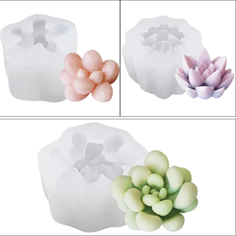 Simulation succulent liquid silicone mold DIY candle fragrance resin drop mold cake creative mold