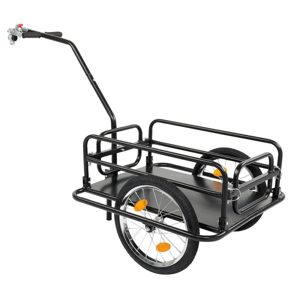 Bike Cargo Trailer Bicycle Carrier Shopping Luggage Storage Cart with Hitch