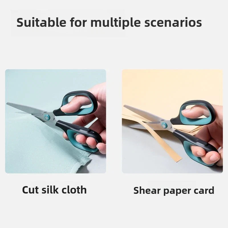 1PC Deli Anti Stick Anti Rust Scissors Office And Home Scissors Stainless Steel Tailoring Scissors Solid And Durable Alloy